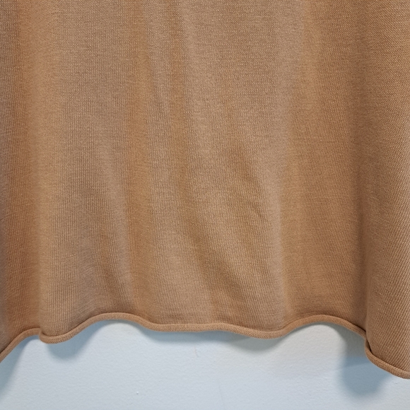 It Is Well LA Boxy Sweater Tan Lightweight Oversized Rolled Neck Size M - Picture 3 of 11